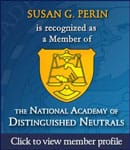 Susan G. Perin | Is Recognized as a Member of the National Academy of Distinguished Neutrals